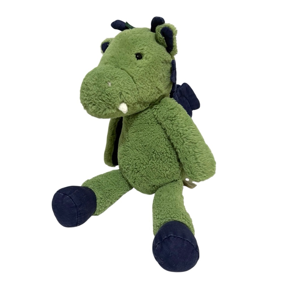 Pottery Barn Rare Green Dragon Plush Kids Toy 2019 Soft Fuzzy